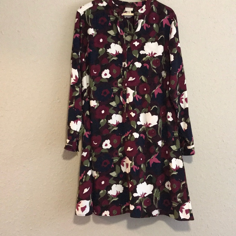 Floral print long sleeve dress